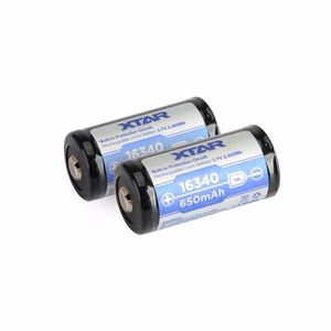 Baterija 16340/R-CR123 3,7V Li-ion 650 mAh su apsauga