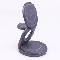 "Forever MAWC-200" magnetinis belaidis įkroviklis 15W pilkas 3in1