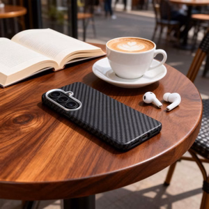 Tech-Protect Ion Carbon MagSafe Dėklas for Samsung Galaxy S26 - juodas and sidabrinis