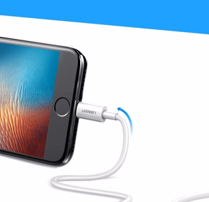 Ugreen US155 20728 USB-A / Lightning MFi 2.4A кабель 1m - белый