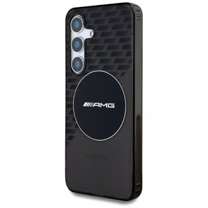 AMG Magnetinis permatomas rombų dėklas telefonui Samsung Galaxy S25 - juodas