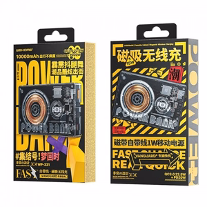 Išorinė baterija WK Design WP-331 juoda 10000mAh (Belaidis įkrovimas 15W / PD 20W / QC3.0 22.5W)