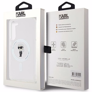 Karl Lagerfeld IML Ikonik magnetinis dėklas telefonui Samsung Galaxy S23+ - permatomas