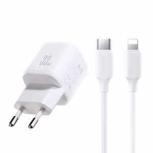 Įkroviklis Joyroom JR-TG7 33W USB-C/USB-A + USB-C to Lightning 30W 1.0m cable baltas