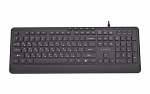GEMBIRD KB-MCH-05-CYRL daugialypės terpės klaviatūra USB, kirilica, juoda