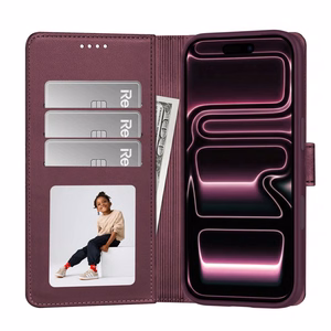 Tech-Protect Wallet MagSafe dėklas, skirtas iPhone 17 Pro Max / 18 Pro Max – bordo