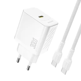 Dudao A27PCEU PD 30W GaN USB-C Wall Įkroviklis with USB-C Laidas - Baltas