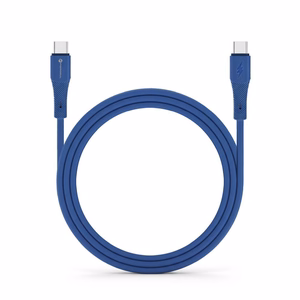 Kabelis USB C į USB C Forcell F-Energy QC4.0 PD 5A 100W silikoninis 1 m C347 tamsiai mėlynas