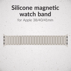 Mobilize silikoninis laikrodžio dirželis - magnetinis - Apple 38/40/41mm - Starlight