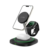 "Tech-Protect QI15W-A46 3in1" magnetinis indukcinis įkroviklis "MagSafe" - juodas