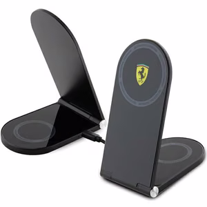 "Ferrari" spausdintas logotipas MagSafe sulankstomas 2in1 15W indukcinis įkroviklis - juodas