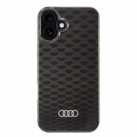 Audi IML Siuvinėjimo raštas Magnetinis iPhone 16 Plus 6.7" juodas/juodas kietas dėklas AU-IMLMIP16M-Q5/D3-BK