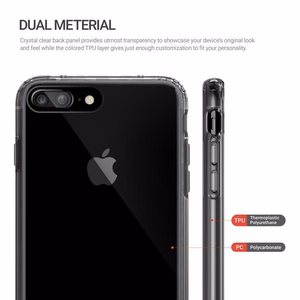 Obliq Naked Shield dėklas, skirtas iPhone 8 Plus / 7 Plus, dūminės juodos spalvos