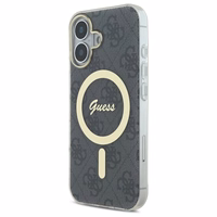 Guess IML 4G Magnetinis dėklas iPhone 16 Plus - juodas
