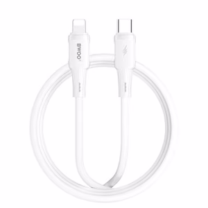 USB kabelis Bwoo (X329CL) "USB-C (Type-C) to Lightning" (27W) 1m baltas