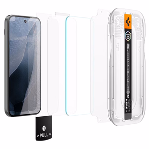 Spigen Glas.tR EZ Fit Pro AC 2-Pack grūdintų apsauginių stiklų komplektas Google Pixel 11 / 11 Pro (2 vnt.)