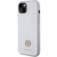 Guess GUHCP15MPS4DGPS iPhone 15 Plus 6.7" sidabrinis/sidabrinis kietas dėklas Strass Metalinis Logotipas