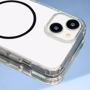 Smūgiams atsparus plonas magnetinis dėklas telefonui iPhone 13 Pro Max 6,7" juodas