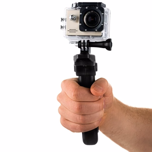 Laikiklis su mini trikoju GoPro SJCAM veiksmo kameroms - juodas