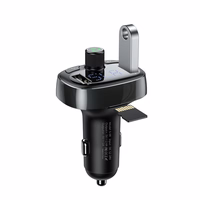 Baseus S-09 FM siųstuvas su Bluetooth ir MP3 grotuvu USB-A microSD - Juodas