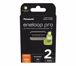 Įkraunamos baterijos PANASONIC ENELOOP PRO AAA 930 mAh 2 szt (BK-4HCDE/2CP)