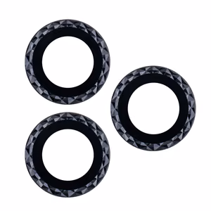 Akinių su lęšiais rinkinys iPhone 12 6,1" juodas rombas (2 vnt.)