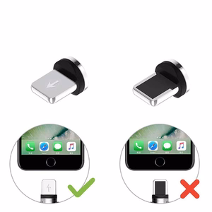 Kištukinis adapteris magnetiniam USB kabeliui Lightning sidabrinis