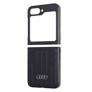 Audi dirbtinės odos magnetinis dėklas Samsung Galaxy Z Flip 6 - juodas