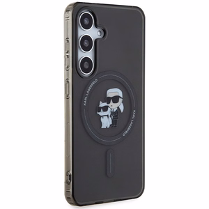 Karl Lagerfeld IML Karl&Choupette magnetinis dėklas telefonui Samsung Galaxy S24 - juodas