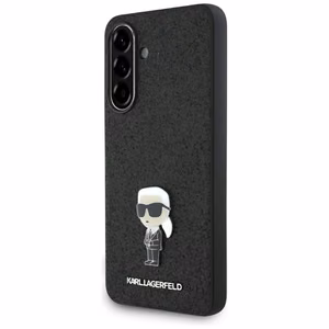 Чехол Karl Lagerfeld Fixed Glitter Ikonik Logo Metal Pin для Samsung Galaxy A56 - чёрный