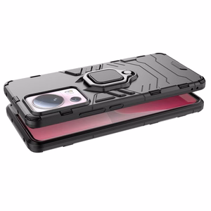 Dėklas telefonui Ring Armor Xiaomi 13 Lite su magnetiniu laikikliu ir žiedu - juodas