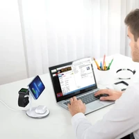 Įkroviklis belaidis Choetech T585-F 3-in-1 15W baltas