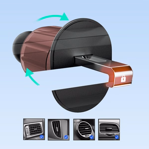 Dudao F2+ išmaniojo telefono laikiklis oro angai, spaustuko tipo - juodas