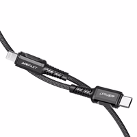 Acefast C1-01 Lightning - USB-C MFi PD kabelis 30W 3A 480Mb/s 1.2m - juodas