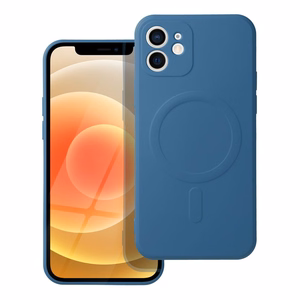 SILICONE MAG COVER dėklas telefonui, suderinamas su MagSafe, IPHONE 12 mėlynas