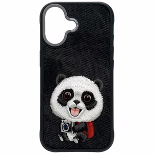 Nimmy Big Eyed Pet 2.0 pandos dėklas telefonui iPhone 17 - juodas