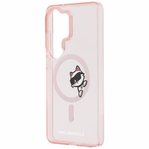 KARL LAGERFELD case for SAMSUNG S26 Ultra KLHMS26L6HCPSCP (Magnetic IML Peekaboo Choupette) pink