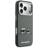Karl Lagerfeld IML Karl & Choupette Peekaboo Logo MagSafe Case for iPhone 17 Pro Max - Black