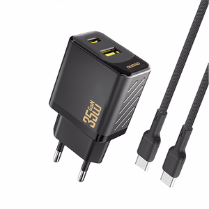 Dudao A27MaxCEU PD QC 35W USB-A USB-C Wall Įkroviklis with USB-C Laidas - Juodas