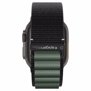SPIGEN WBF1 dirželis APPLE WATCH 6 / 7 / 8 / 9 / 10 / SE / ULTRA 1 / 2 (44 / 45 / 46 / 49 MM) juodas/žalias