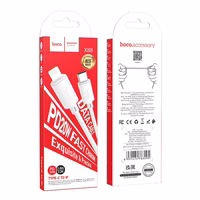 Kabelis USB C į Lightning Hoco PD 2,4A 20W 1 m X88 baltas