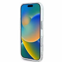 Karl Lagerfeld IML Metal Karl&Choupette Head magnetinis dėklas telefonui iPhone 16 - baltas