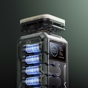 Išorinė baterija Joyroom JR-PBF10 75000mAh 100W 3x USB-C 3x USB-A su sulankstoma žibintuvėliu ir rankena (žalia)