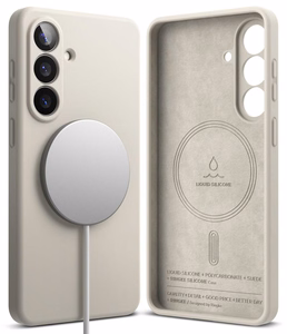 Ringke Silikoninis MagSafe Dėklas for Samsung Galaxy S26+ - smėlinis