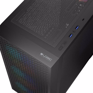 Logic DART PRO ARGB MIDI USB-C kompiuterio korpusas, juodas