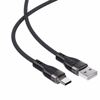Acefast C11-04 USB-A - USB-C 3A kabelis 1.2m magnetinis pintas - juodas