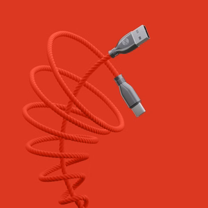 "Forever Tornado" kabelis USB - USB-C 1,0 m 3A raudonas