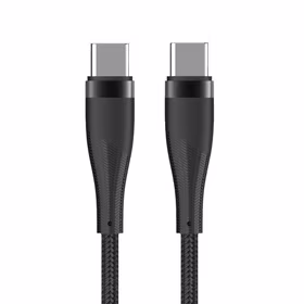 Maxlife MXUC-08 laidas USB-C - USB-C 1,0 m 100W juodas nailoninis