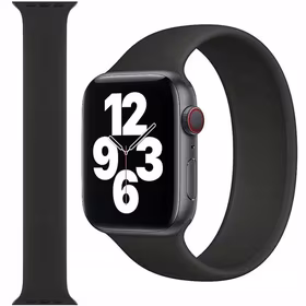 APPLE DIRŽELIS APPLE WATCH SOLO LOOP 38/39/41/42MM DYDIS 6 JUODAS ORIGINALI PLOMBA