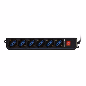 Techly IUPS-PCP-6V – ilgintuvas su 6 lizdais ir VDE kištuku, juodas